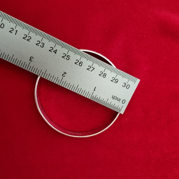 Vintage BA Sterling Silver Swirl Pattern Bangle Bracelet - Picture 4 of 7